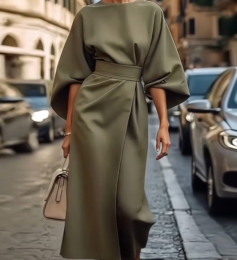 Valentina | Elegáns Maxi Ruha Voluminózus Ujjakkal