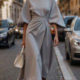 Valentina | Elegáns Maxi Ruha Voluminózus Ujjakkal