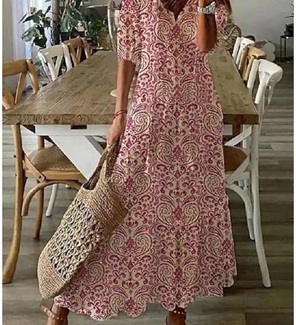 MARIETTA | Boho midi, megkötős dekoltázzsal